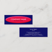 Bootform III - Rot auf Deep Navy Mini Visitenkarte (Vorne/Hinten)