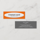 Bootform III - Weiß auf Orange Mini Visitenkarte (Vorne/Hinten)