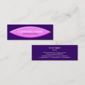 Bootform - Lt Magenta auf DP Lila Mini Visitenkarte (Vorne/Hinten)