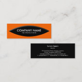 Bootform - Orange auf schwarz Mini Visitenkarte (Vorne/Hinten)