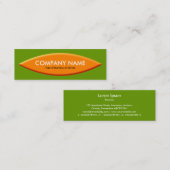 Bootform - Orange mit Avocado Mini Visitenkarte (Vorne/Hinten)