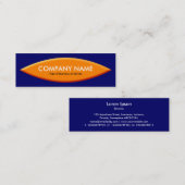 Bootform - Orange mit Deep Navy Mini Visitenkarte (Vorne/Hinten)