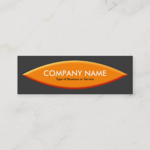 Bootform - Orange mit dunkelgrau Mini Visitenkarte
