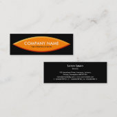 Bootform - orange mit schwarz mini visitenkarte (Vorne/Hinten)