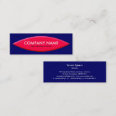 Bootform - Red on Deep Navy Mini Visitenkarte (Vorne/Hinten)