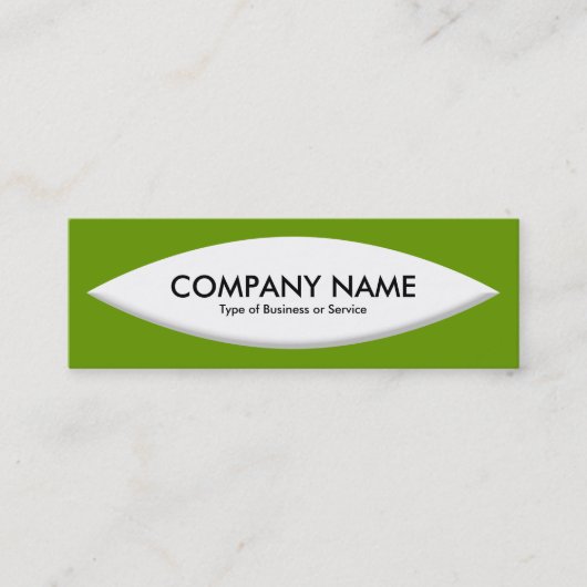 Bootform - Weiß auf Avocado Mini Visitenkarte (Vorderseite)