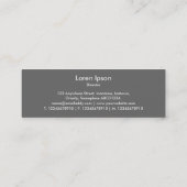 Bootform - Weiß auf Avocado Mini Visitenkarte (Rückseite)