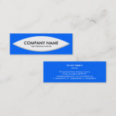 Bootform - Weiß auf blau Mini Visitenkarte (Vorne/Hinten)