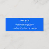 Bootform - Weiß auf blau Mini Visitenkarte (Rückseite)