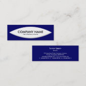 Bootform - Weiß auf Deep Navy Mini Visitenkarte (Vorne/Hinten)