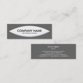 Bootform - Weiß auf Grau Mini Visitenkarte (Vorne/Hinten)