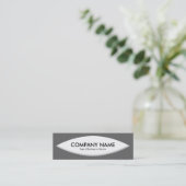 Bootform - Weiß auf Grau Mini Visitenkarte (Stehend Vorderseite)