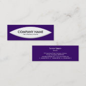 Bootform - Weiß auf Lila Boden Mini Visitenkarte (Vorne/Hinten)