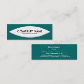 Bootform - Weiß auf Moss Green Mini Visitenkarte (Vorne/Hinten)