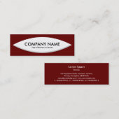 Bootform - Weiß auf Ruby Mini Visitenkarte (Vorne/Hinten)