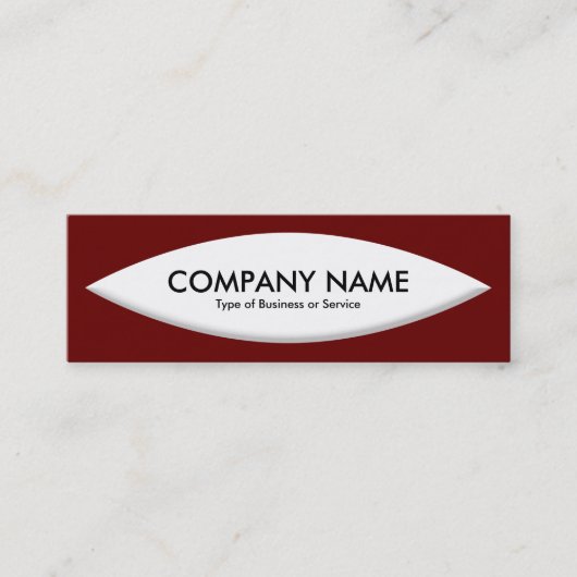 Bootform - Weiß auf Ruby Mini Visitenkarte (Vorderseite)