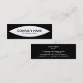 Bootform - Weiß auf Schwarz Mini Visitenkarte (Vorne/Hinten)