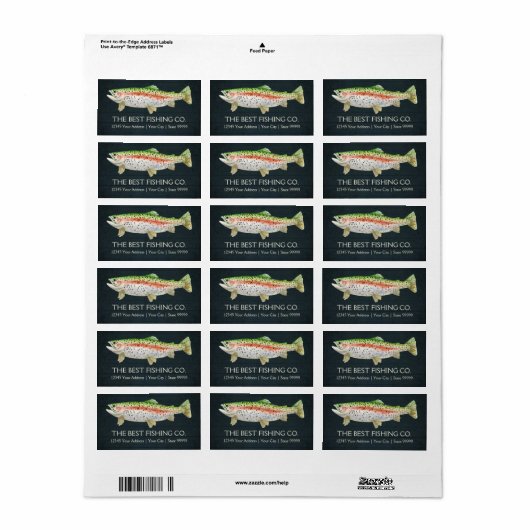 Bootführer für Seefischerei Rustikal Adressaufkleber (Vorne)