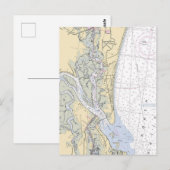 Bootgewässer von Amelia Island Florida Postkarte (Vorne/Hinten)