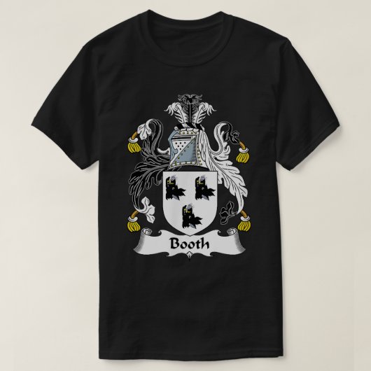 Booth Coat of Arms Family Crest  T-Shirt (Design vorne)