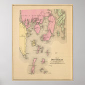 Boothbay, angrenzende Inseln Poster (Vorne)