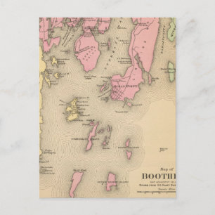 Boothbay, angrenzende Inseln Postkarte