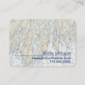 Boothbay Hafen Maine Nautical Chart Clean Fresh Visitenkarte (Rückseite)