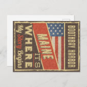 Boothbay Harbor Maine Postkarte (Vorne/Hinten)