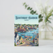 Boothbay Harbor USA Postkarte (Stehend Vorderseite)