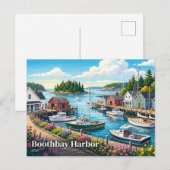 Boothbay Harbor USA Postkarte (Vorne/Hinten)