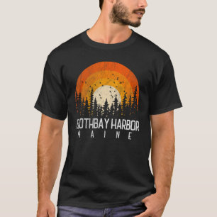 Boothbay Harbour Maine ME Shirt Retro Vintag 80er 