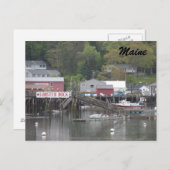 Boothbay Harbour, Maine Postkarte (Vorne/Hinten)
