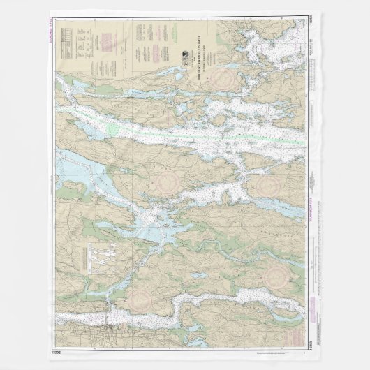 Boothbay Harbour to Bath Nautical Chart 13296 Fleecedecke (Vorderseite)