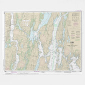 Boothbay Harbour to Bath Nautical Chart 13296 Fleecedecke (Vorderseite (Horizontal))