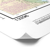 Boothbay Harbour to Bath Nautical Chart 13296 Poster (Ecke)