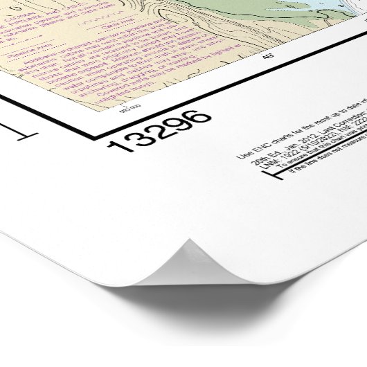 Boothbay Harbour to Bath Nautical Chart 13296 Poster