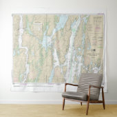 Boothbay Harbour to Bath Nautical Chart 13296 Wandteppich (Beispiel (Horizontal))