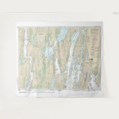 Boothbay Harbour to Bath Nautical Chart 13296 Wandteppich (Vorderseite (Horizontal))