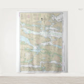 Boothbay Harbour to Bath Nautical Chart 13296 Wandteppich (Vorderseite)