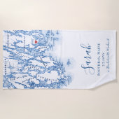 Boothbay Maine Personalisiert Bachelorette Wochene Strandtuch (Vorderseite)