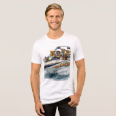 Boothund-Shirt Tri-Blend Shirt (Vorderseite voll)