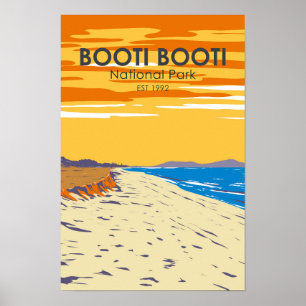 Booti Booti Nationalpark Australien Vintage  Poster