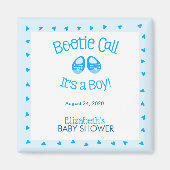 Bootie Call Blue Baby Boy Shower Magnet (Vorne)