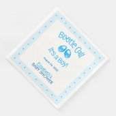 Bootie Call Blue Baby Boy Shower Serviette (Ecke)