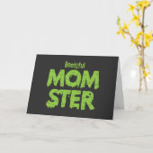 Bootie Momster Mama Funny Halloween Puns Karte (Gelbe Blume)