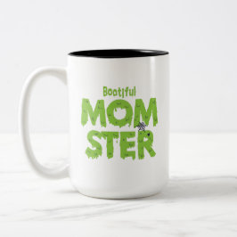 Bootie Momster Mama Funny Halloween Puns Zweifarbige Tasse