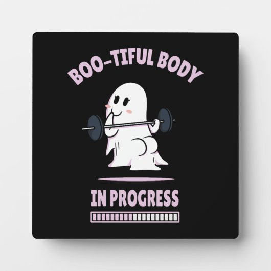 Bootiful Body - Funny Halloween Ghost Gym Lifting Fotoplatte (Vorderseite)