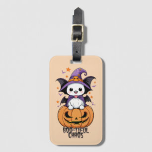 Bootiful Chaos   Fledermäuse, Hasen und Kürbiskins Gepäckanhänger