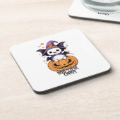 Bootiful Chaos | Fledermäuse, Hasen und Kürbiskins Getränkeuntersetzer (Linke Seite)