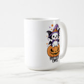 Bootiful Chaos | Fledermäuse, Hasen und Kürbiskins Kaffeetasse (VorderseiteRechts)
